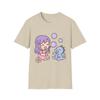 Unisex Softstyle Cute Dino and Kid T-Shirt – Whimsical, Bubbles