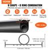Garage Door Seals Bottom Rubber, U Shape +O Ring Garage Door Bottom Weather Seal with Pre-drilled Aluminum Track Retainer Kit, 16ft 5/16 inch T-ends