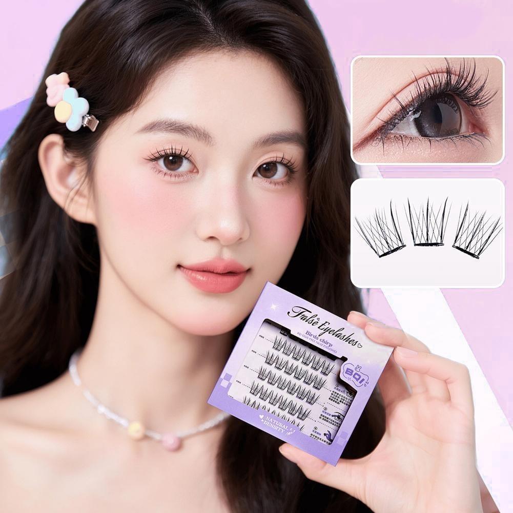 False Eyelashes Without Glue, Natural-looking False Eyelashes, 3D False Eyelashes Without Adhesive, Black Lashes With Strong Adhesion In 1 Second