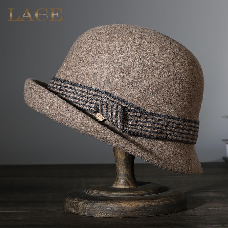2023 Korean Style Women's Wool Felt Basin Hat - Autumn/Winter Fashion