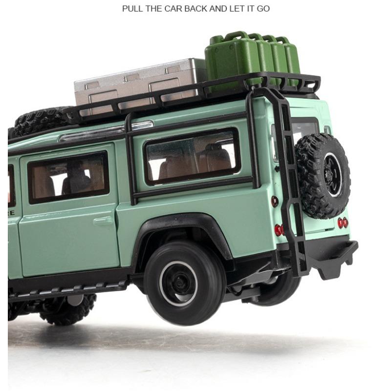 1/32 литой автомобиль для Land Rover Defender Van модель игрушечная машинка со звуком и светом