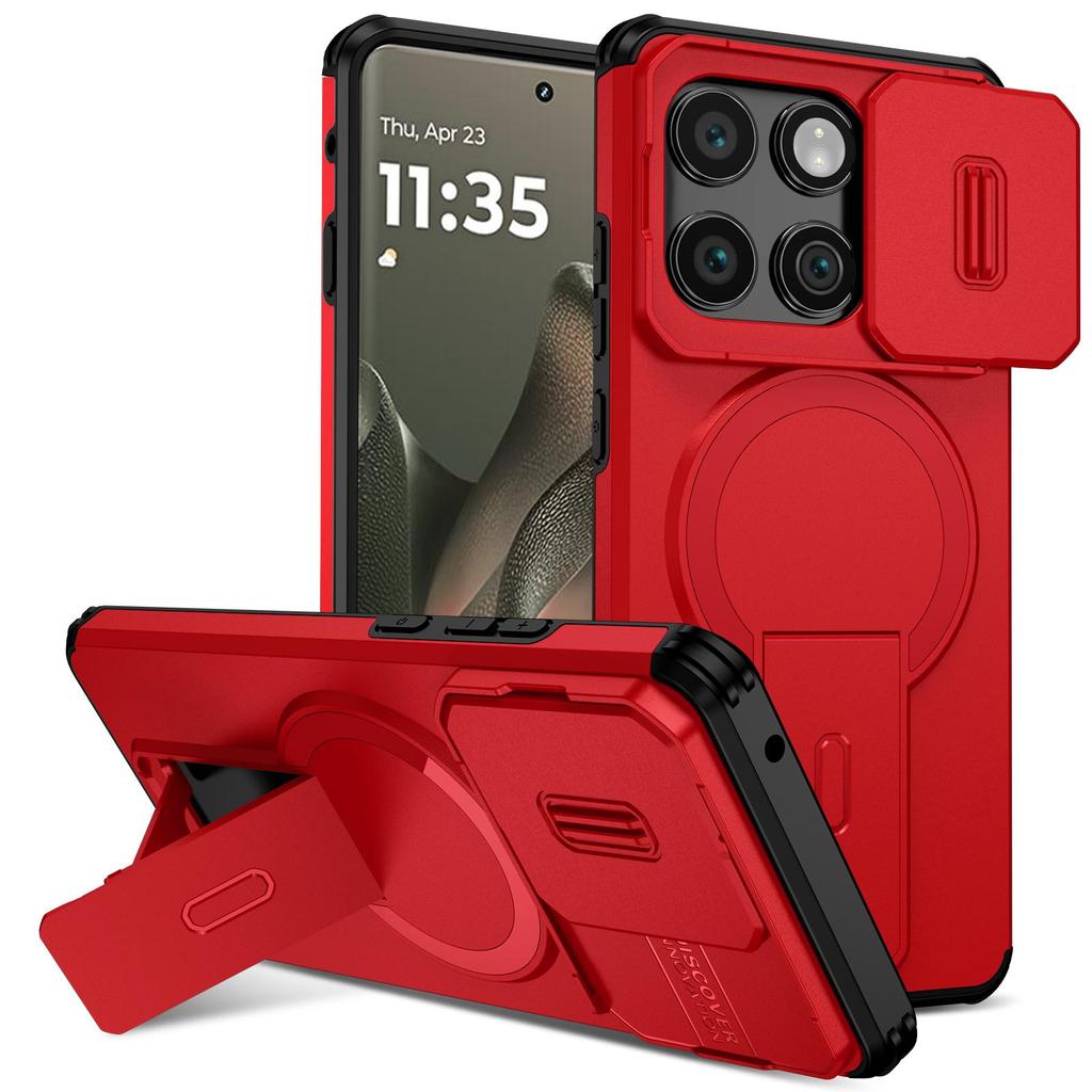 Phone Case with Sliding Camera Cover for Motorola Edge (2025),Heavy Duty Shockproof Rugged Protective Case