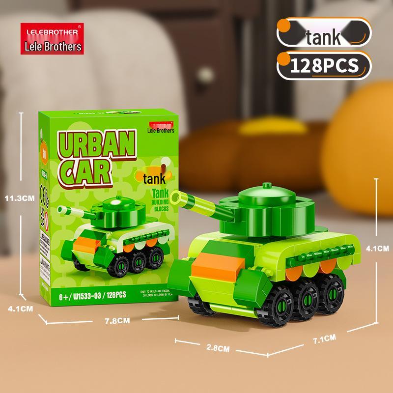 2026 Micro-Particle Cartoon Car Building Blocks for Boys - Educational Assembly Toys