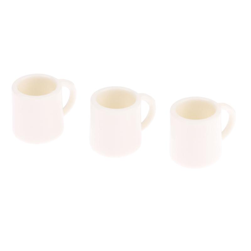 4 шт./компл. 1:12 миниатюрных чашек кукольного домика, белая кружка, чашка для воды/напитков, чашка для чая, игрушка-кукла
