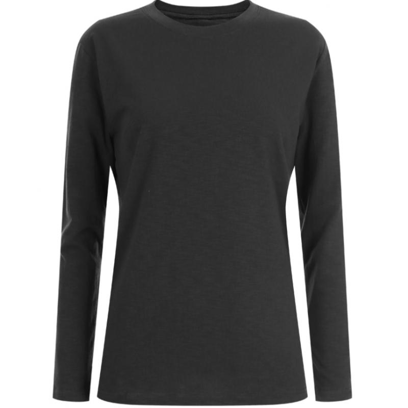 Shop Women CoTTon Spandex Round Neck Solid Long Sleeve T shirT lighT Pink Dai