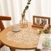 Flower Embroidery Lace Table Mat Embroidered Vase Table Lamp Pad Lace Table Cloth  Beside Table