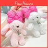 Жемчужное ожерелье с бантом Плюшевый брелок в виде кролика Подвеска для сумки Игрушка Кукла Милый подарок Детям
