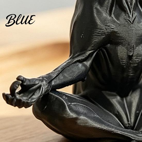 Креативные PLA-пластиковые украшения 3D-печатная статуэтка медитирующей собаки, фигурка щенка в позе Дзен для стола, фигурки мелких животных, скульптура для декора дома