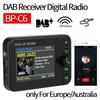 DAB-приемник Цифровое радио 2,4-дюймовый цветной ЖК-экран Стерео Цифровой сигнал Радиовещание Адаптер Bluetooth 5.0 Для Европы/Австралии