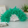 Chinese Hand Fan Feather Palaces Fan for Costume Props Party Dancing Performances Props Wedding Decorations Travel