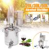 20L Alcohol Distiller Wine Maker Brew Hit Home 304 Stainless Moonshine Boiler