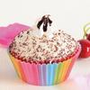 100Pcs Party Muffin Cup Rainbow Cake Mold Paper  Cupcake Baking Boxes Wrapper