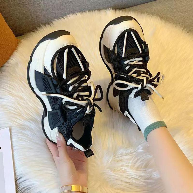 Обувь для папы, женская, новая, весенняя, женская обувь, обувь на платформе, жареные уличные кроссовки Elevator Wild, повседневные кроссовки для бега