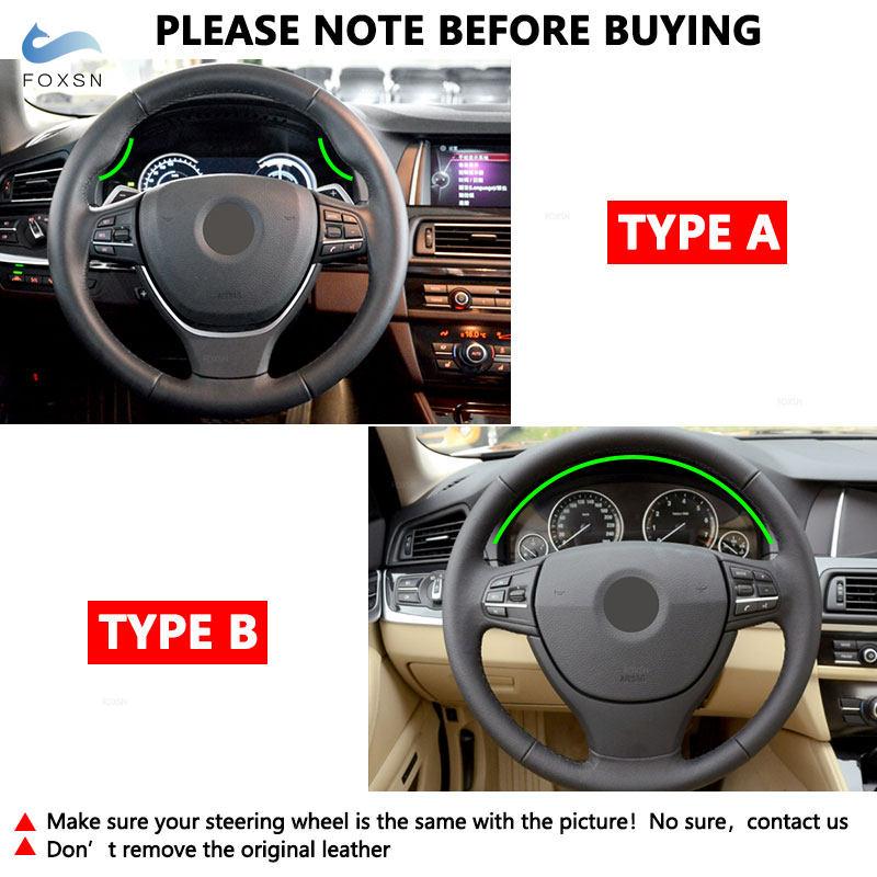 Отделка рулевого колеса автомобиля замшевой кожей для BMW 5 6 7 серии F10 F07 F11 2009-2017 F12 F13 F06 2011-2018 F01 F02