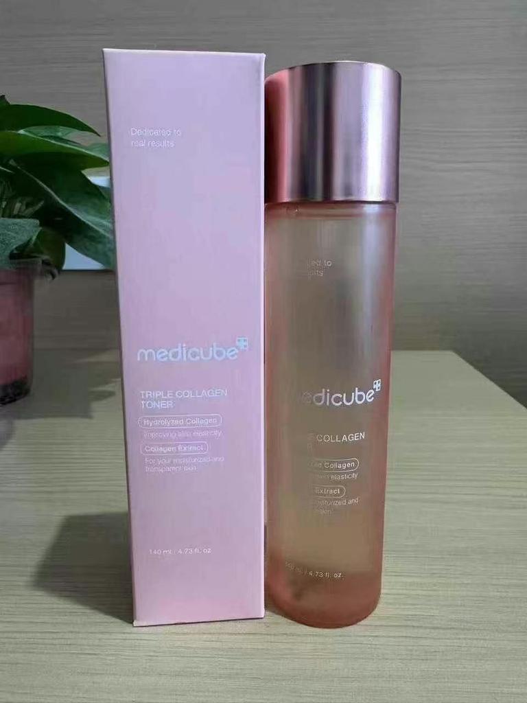 Набор коллагеновой уходовой косметики Kim Hee-sun от Medicube – Сыворотка-ампула, Сыворотка, Солнцезащитный крем, Средство для умывания, Глиняная маска