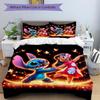 Lilo Stitch Adventure Print 3Pcs Bedding Setduvet Cover With 2 Bedropillowcase Home Birthday Gift