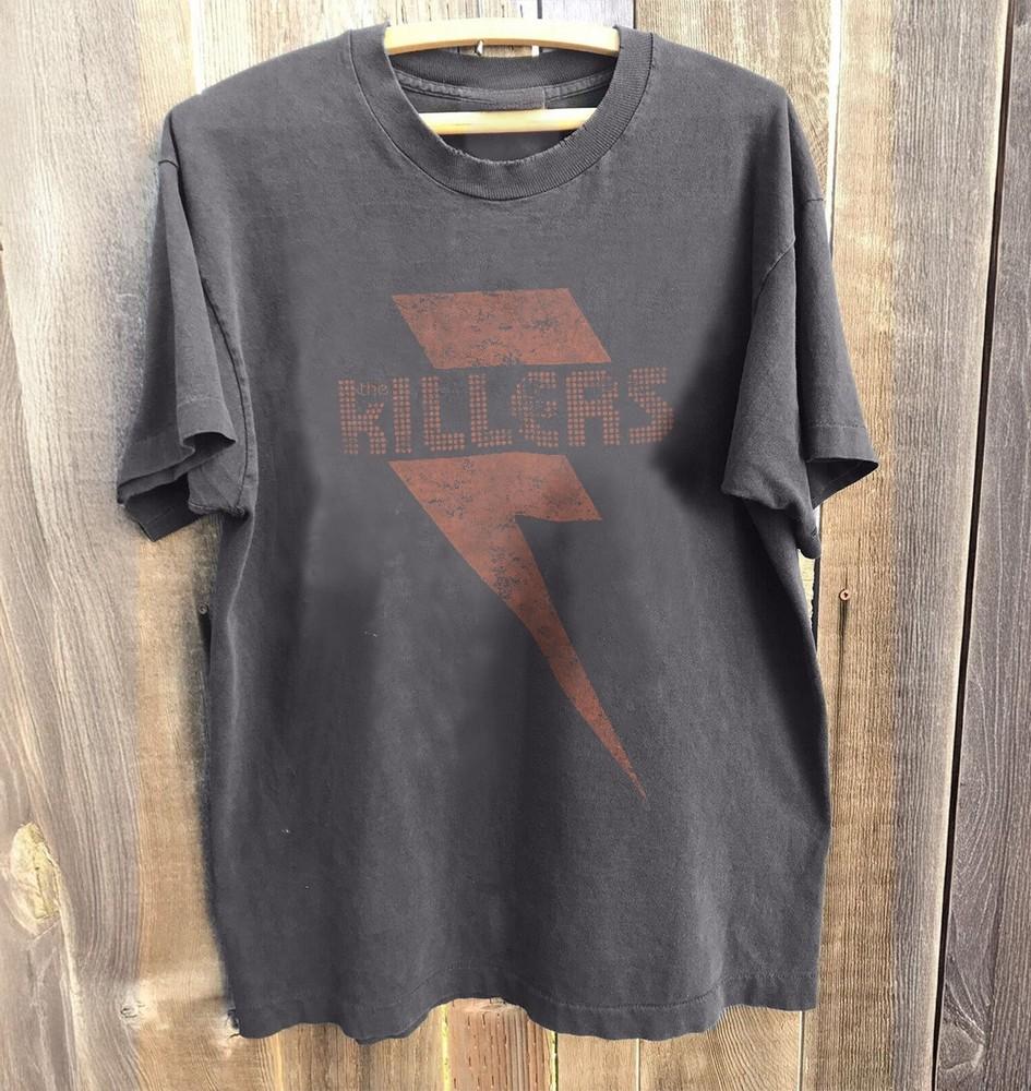 NEW The Killers Red Bolt Unisex Charcoal Cotton Tshirt Size S5XL Unisex T-Shirt
