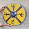 60.96 Cm Viking Wooden Shield for LARP, Cosplay  Decor Handmade Medieval Round Shield  Norse Mythology-Inspired Gift