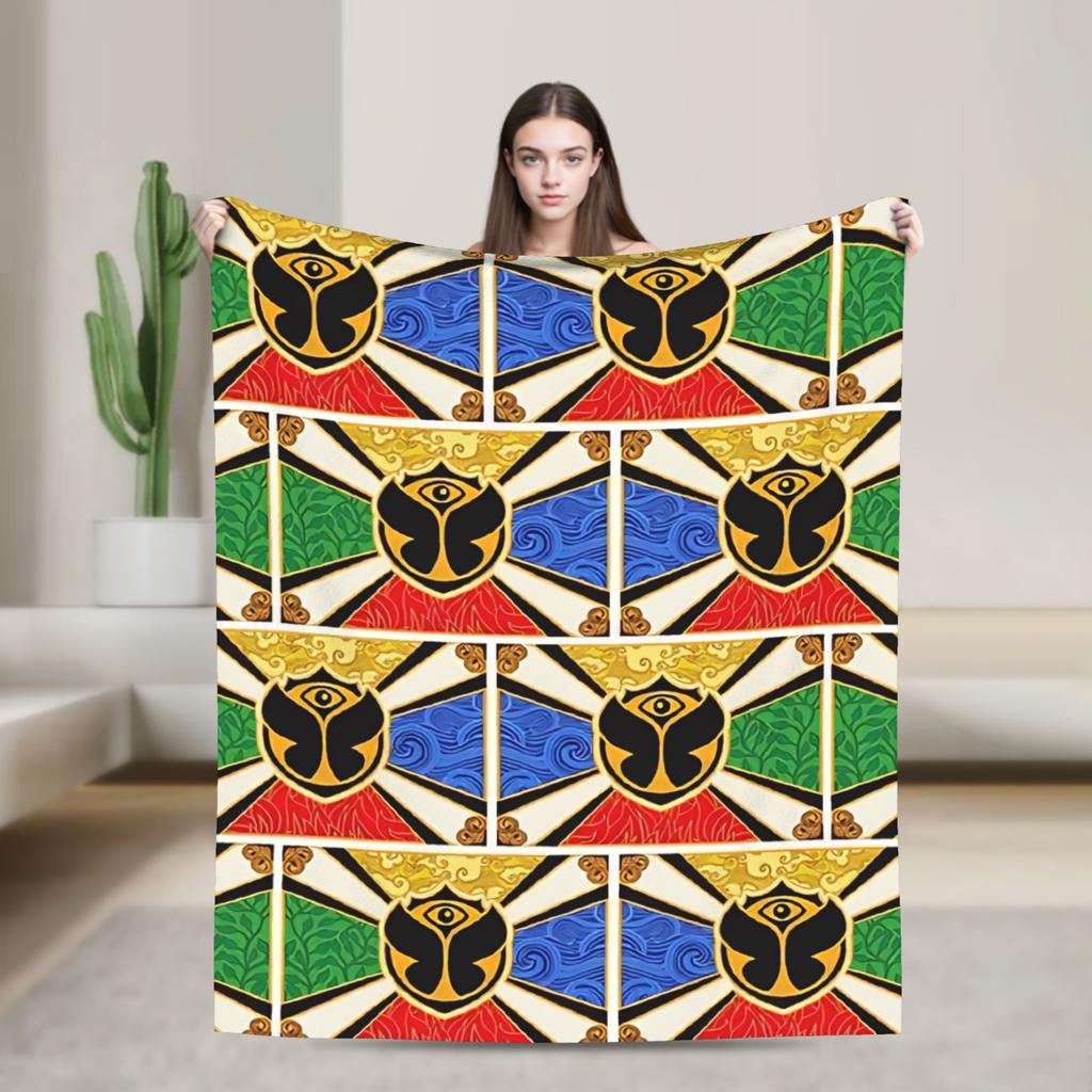 Tomorrowlands Music Festival Flannel Blankets Warm Throw Blanket for Living Room Decorative Fashion Bedspread Sofa Bed Cover