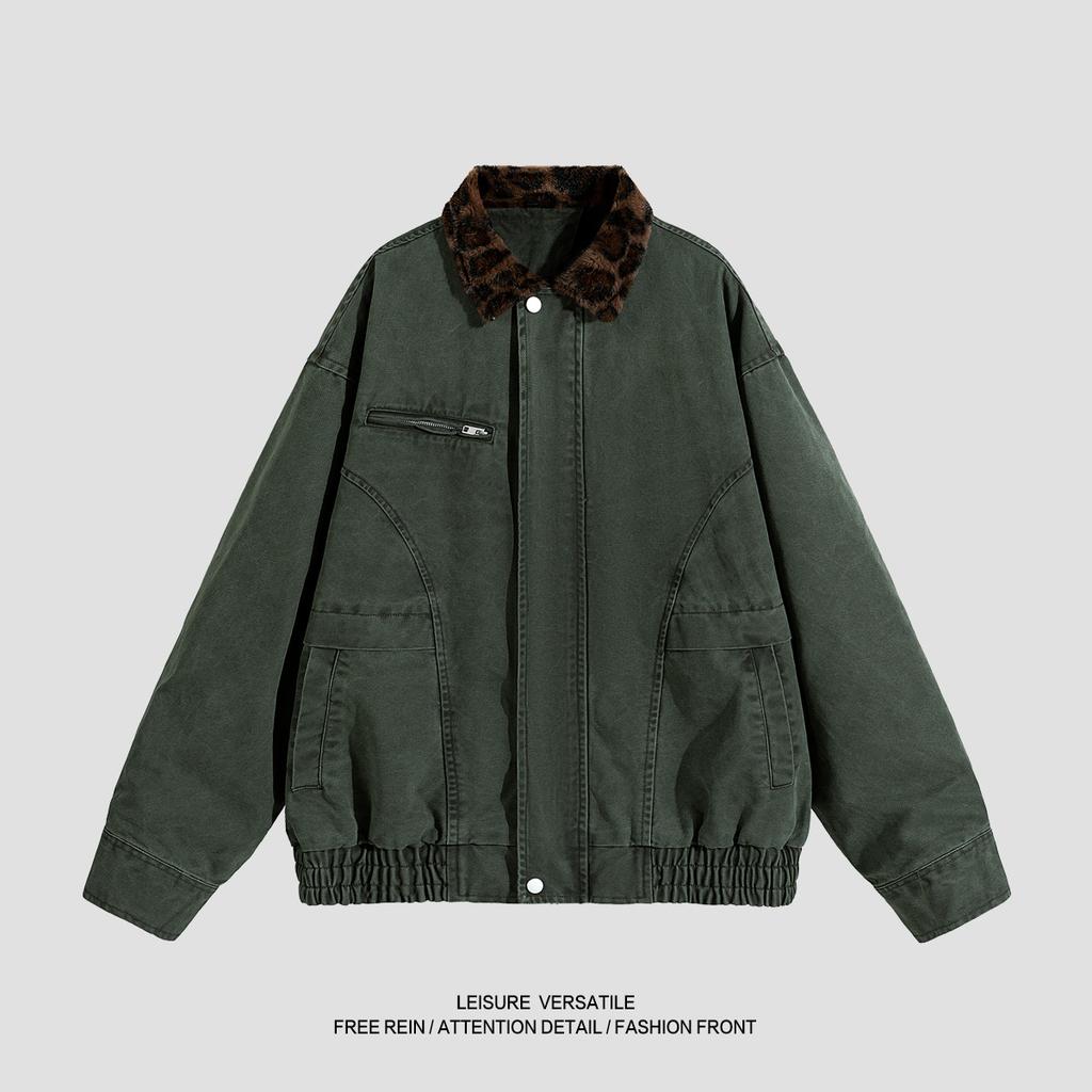 Универсальное пальто Минималистичная хлопковая куртка высокого класса Мужская куртка 2026 года Выстиранная Под старину Лацкан Мужская Весенне-осенняя одежда Дышащая Рабочая Повседневная куртка