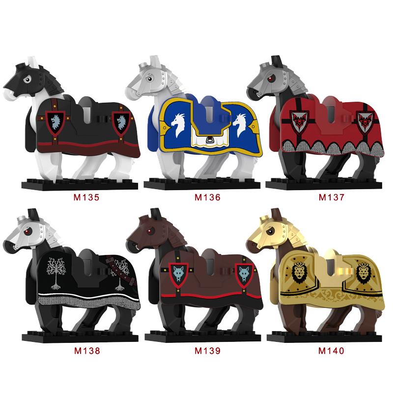 Средневековый Замок Солдат Фигурки Действия Строительные Блоки Дракон Аниме Рыцарь Аксессуар Боевой Конь Ополчение Шлем Щит Игрушка Подарок S015
