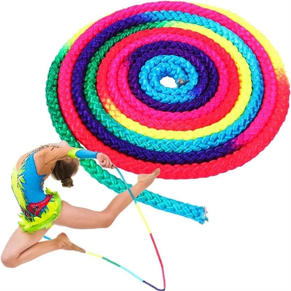 Rainbow Color Gymnastics Arts Rope Competition Gymnastics Jumping Props Sports Training