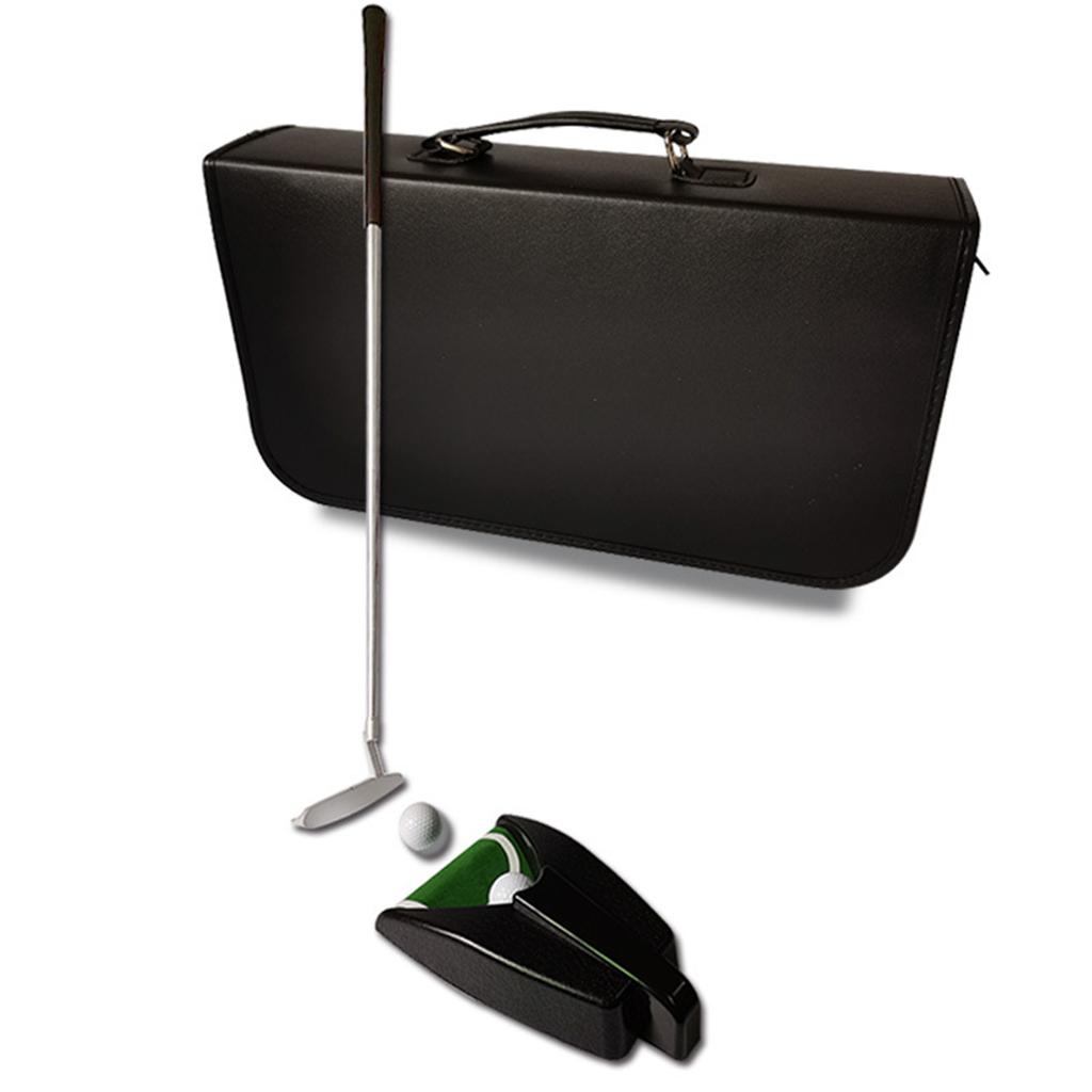 Паттер для гольфа, тренировочный инструмент для путешествий, правый толкающий стержень, алюминиевый сплав, стержень для гольфа с системой возврата мяча, сумка для переноски