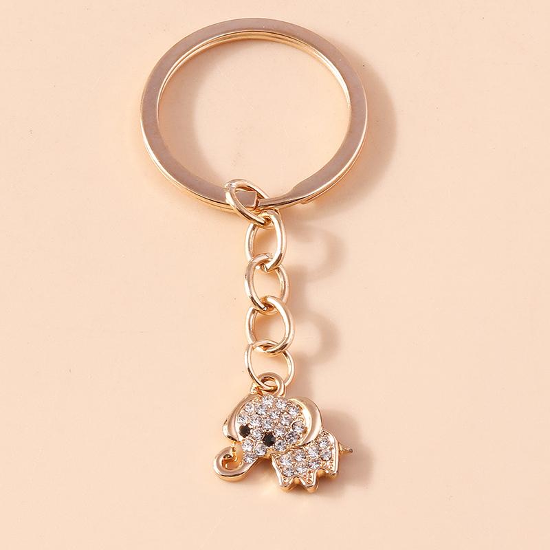 Cute Crystal Animal Keychain Snake Owl Cat Keyring Pendants for Car Key Holder Women Girl Handbag Accessories DIY Jewelry Gift