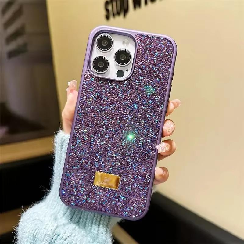 Роскошный блестящий чехол для телефона со стразами для iPhone 16 15 14 13 12 11 Pro Max Plus, стильный женский противоударный чехол