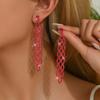 2 Women's Fashionable Rhinestone Hollow Design Earrings, Classic Light Luxury Style High-end Ear Accessories