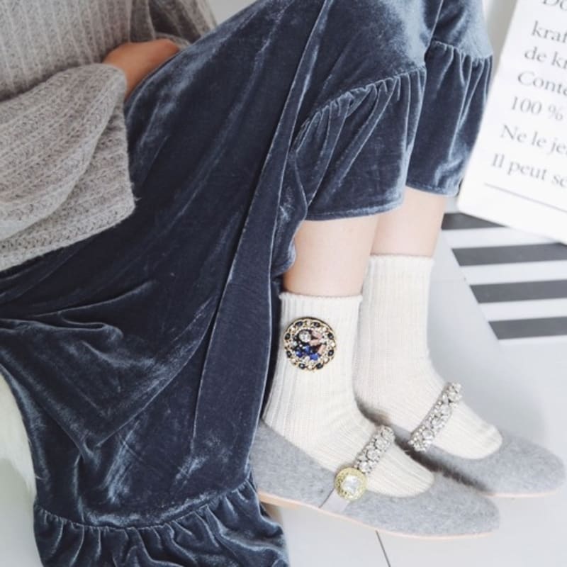 ANGEL SOCKS 1206 Шерстяные носки с драгоценными камнями