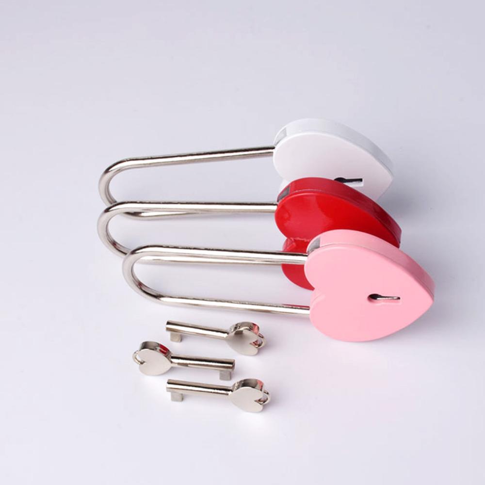 Портативный любовный замок романтический металлический любовный замок пара одинарный сердечный замок шкатулка для украшений