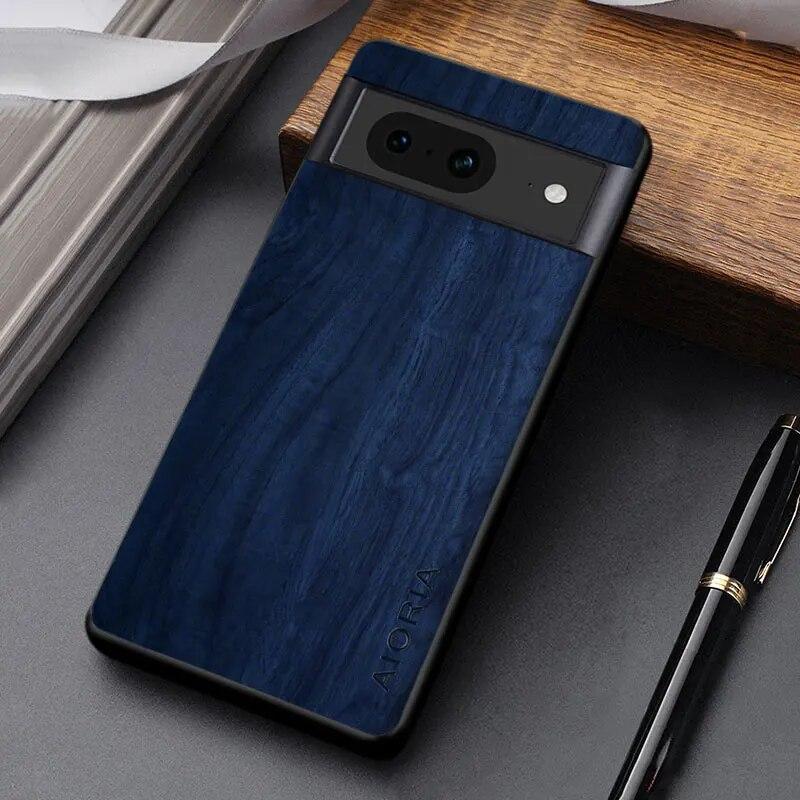 Чехол для Google Pixel 8 Pro, высококачественный чехол из искусственной кожи с деревянным бамбуковым узором для телефона google Pixel 8