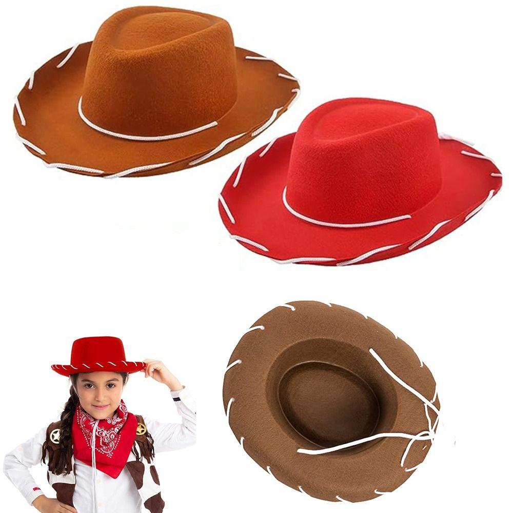 Cosplay Costume Cowboy Hat Cowboy Accessory Felt Princess Hat Funny Cowgirl Hat Birthday