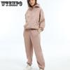 Осень-зима, толстовки, женский комплект из двух предметов, повседневный брючный костюм, свободные брюки с длинными рукавами и верхними карманами, однотонный спортивный костюм
