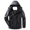 Mens Winter Jacket 3 In 1 Waterproof Warm Snow Fleece Lining Coat Hooded Windproof Jacket M-6XL