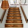 6Pcs/13Pcs Simulated Exquisite Home Decoration Beautify PVC Sticker Wood Grain Sticker Step Decoration Waterproof