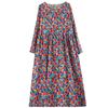 Extra Wide Mid-length Dress Round Neck Pullover Middle-aged Mom Dress Female