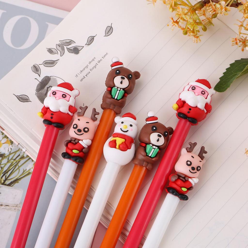 Праздничная многоцветная шариковая ручка 10-в-1 «Санта и олени»