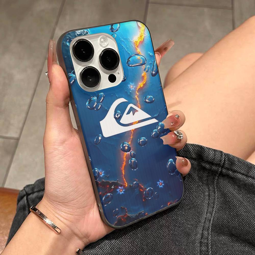 Чехол для телефона Surf Brand Q-QuiksilverS с логотипом для IPhone 11 12 13 14 15 16 17 Pro Max PLUS Pro Wave Волнистый силиконовый чехол