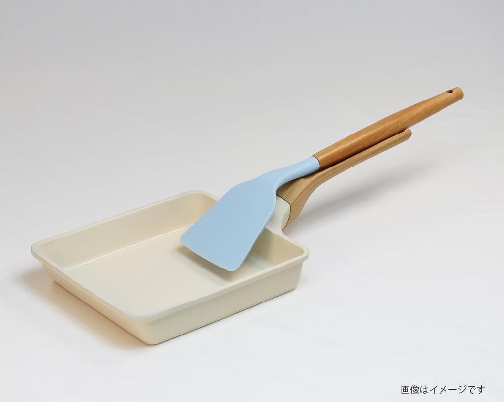 Nansen Japan Egg 15 x 18 Легкая и простая в использовании керамическая сковорода с ручкой и покрытием, см, Белая, Литая под давлением с видом под дерево