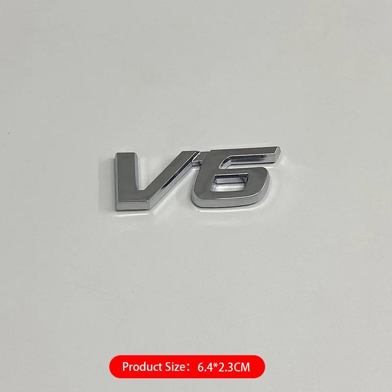 3D V6 2.4 3.5 Логотип Универсальная Наклейка на багажник автомобиля серебристая Для Honda City Civic Accord CRV Аксессуары