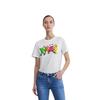 Uniqlo X Kaws Серия Коллабораций Круглый Вырез Прямой Крой Повседневная Футболка с Коротким Рукавом Унисекс Топы Белый 178177