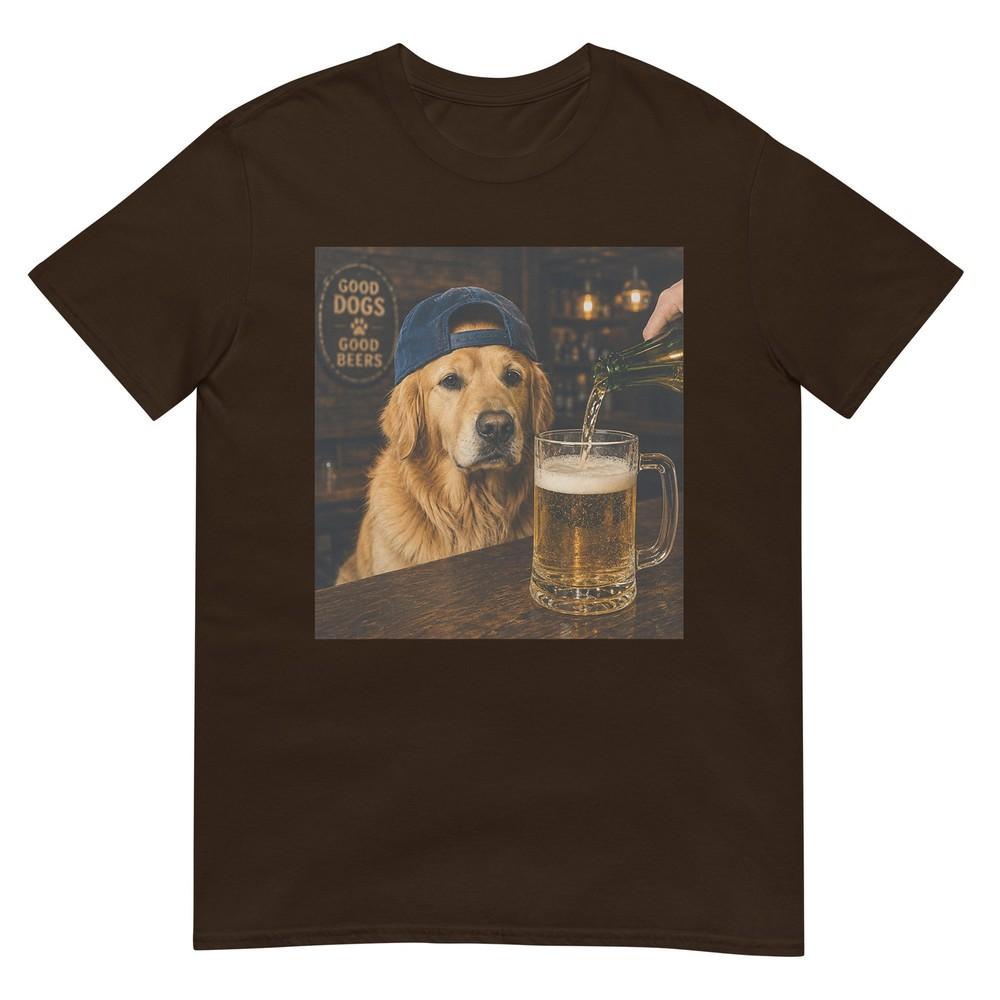 Golden Retriever Drinking Beer Funny Dog Beer Humor Tshirt