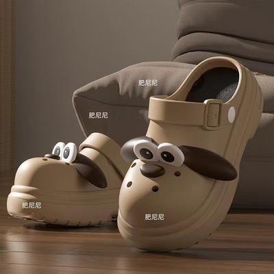 Новые смешные летние сандалии сумка голова пляжные шлепанцы на высокой толстой подошве eva дырочные туфли женщины