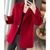 Winter Wool Coat for Women Loose Fit Tweed Jacket Oversized Warm Outerwear