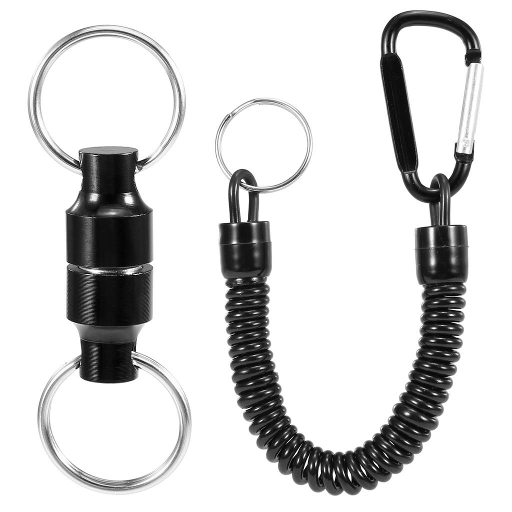 2 шт. Магнитный держатель для сетки, фиксатор, коннектор для подсачека с витым шнурком и карабином для нахлыстовой рыбалки