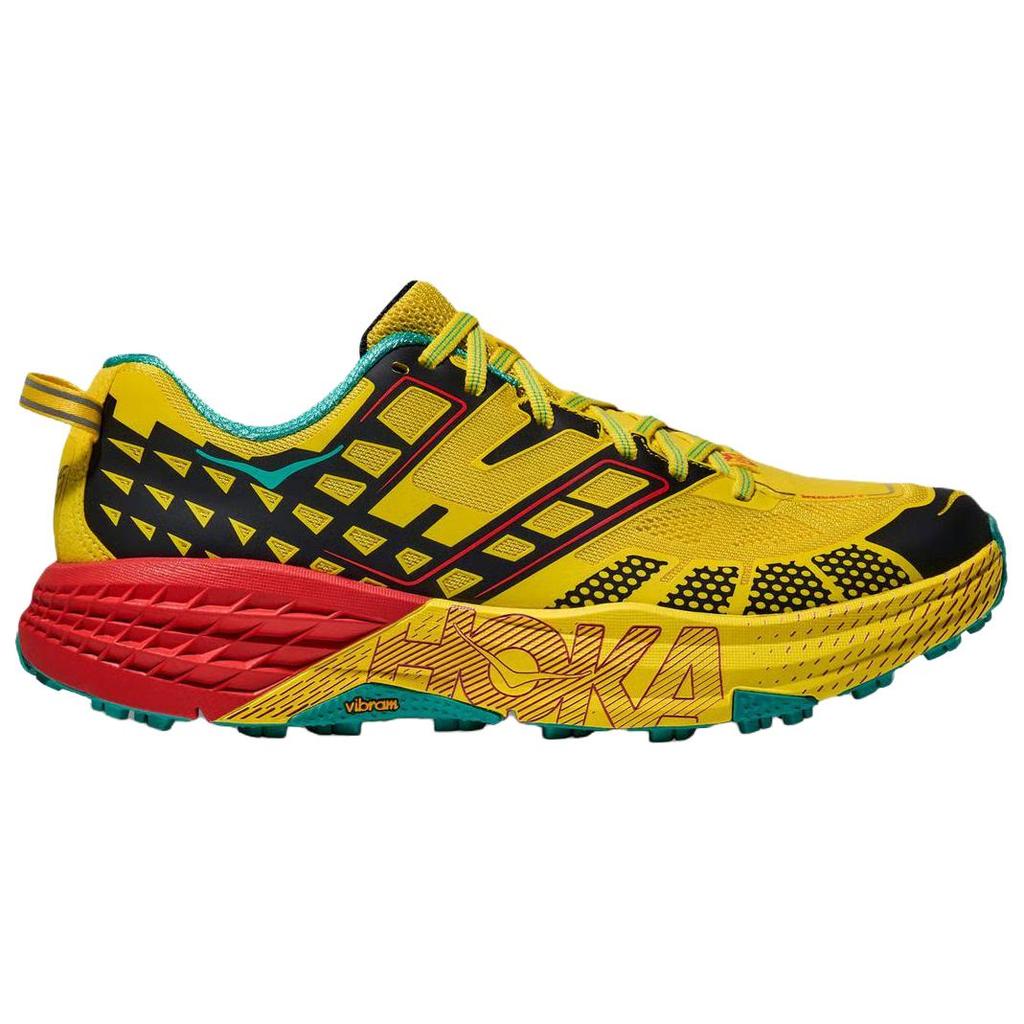 HOKA One One SPEEDGOAT 2 Кроссовки для трейлраннинга Унисекс Желтый Черный 1162710-SRLM