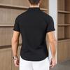Мужская рубашка с коротким рукавом, однотонная, в стиле business casual, для летней моды, не требует глажки, удобный и универсальный топ