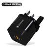 2 порта 20 Вт USB C быстрая зарядка британская вилка настенное зарядное устройство адаптер для iPhone 16 15 14 13 12 Pro Max Plus Xiaomi Samsung телефон зарядное устройство